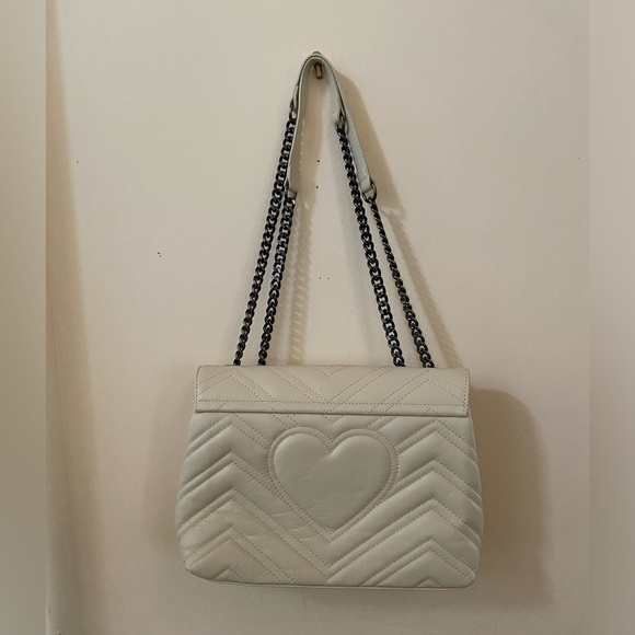 ISABELLA RHEA ITALIAN LEATHER QUILTED CREAM SHOULDER BAG - Picture 5 of 10